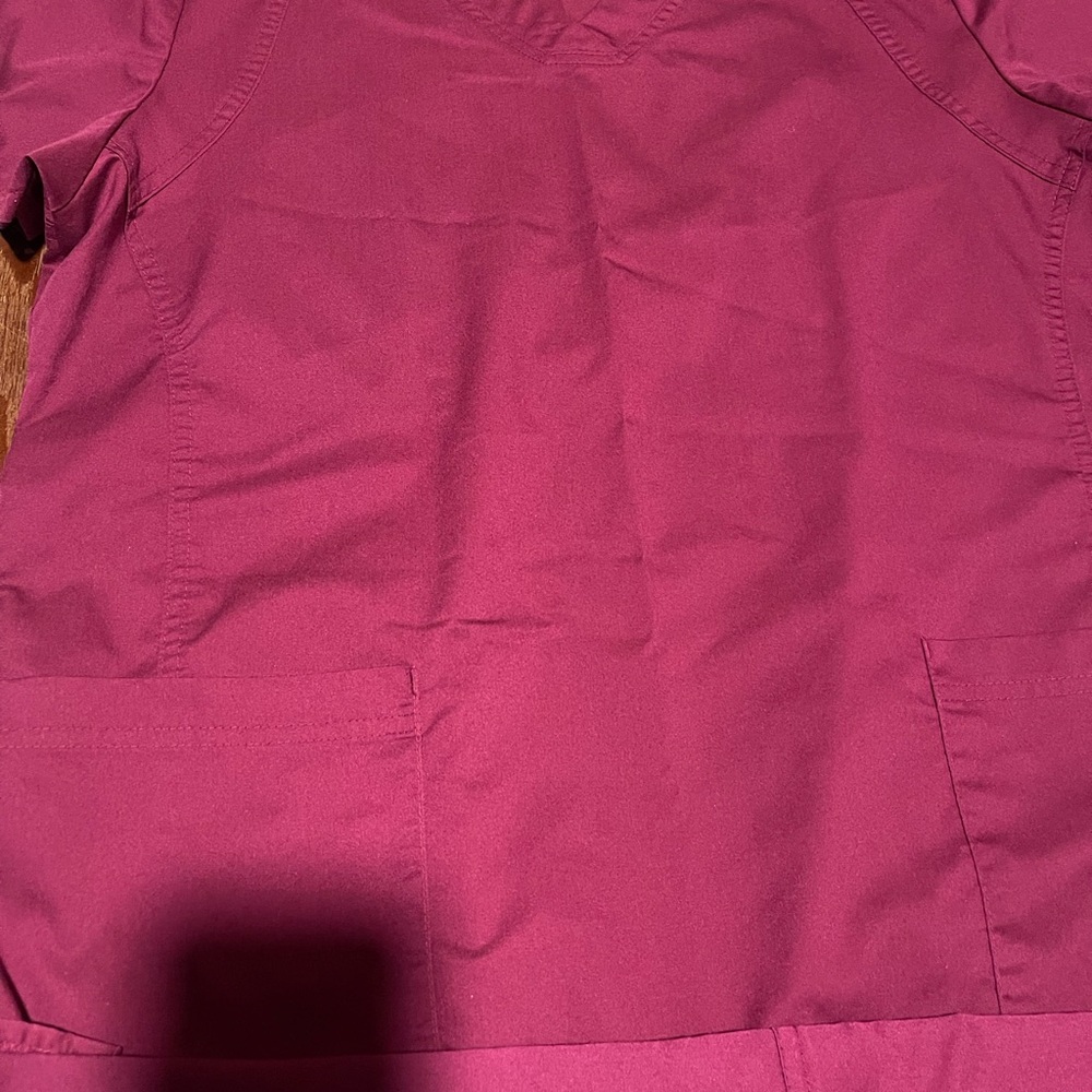 AUW Burgundy Scrub Set